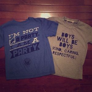 Bundle of two size 4 boys T-shirts